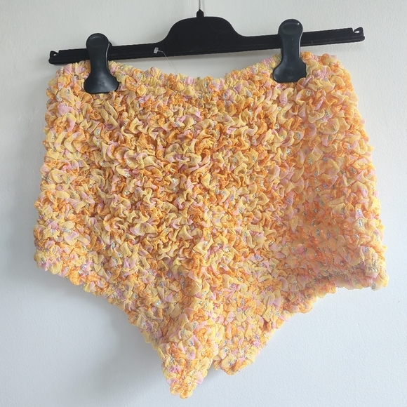 New Free People Scrunch It Up Micro Sunset Combo Festival Shorts NWOT Size Large - Picture 9 of 11